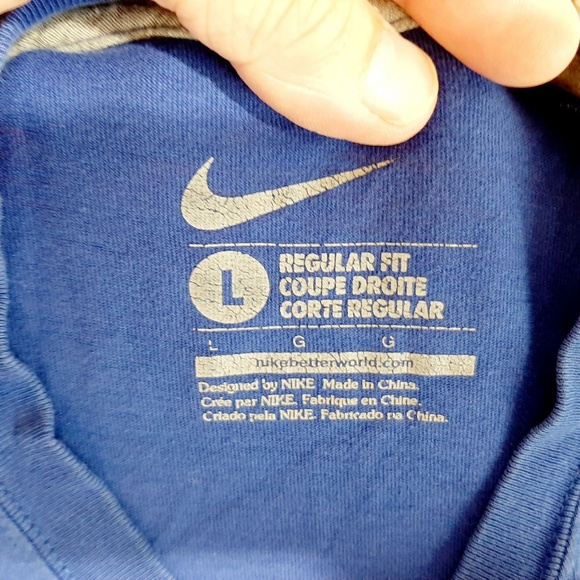 Nike Men's T-shirt Size Large Blue DJ31 - Picture 5 of 5